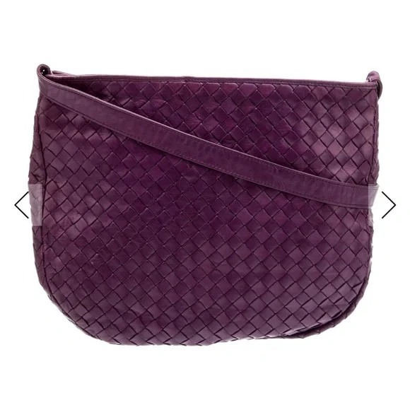 Bottega Veneta Deep Purple Woven Hobo Bag - Picture 4 of 6